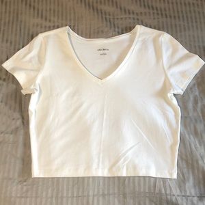 White crop top